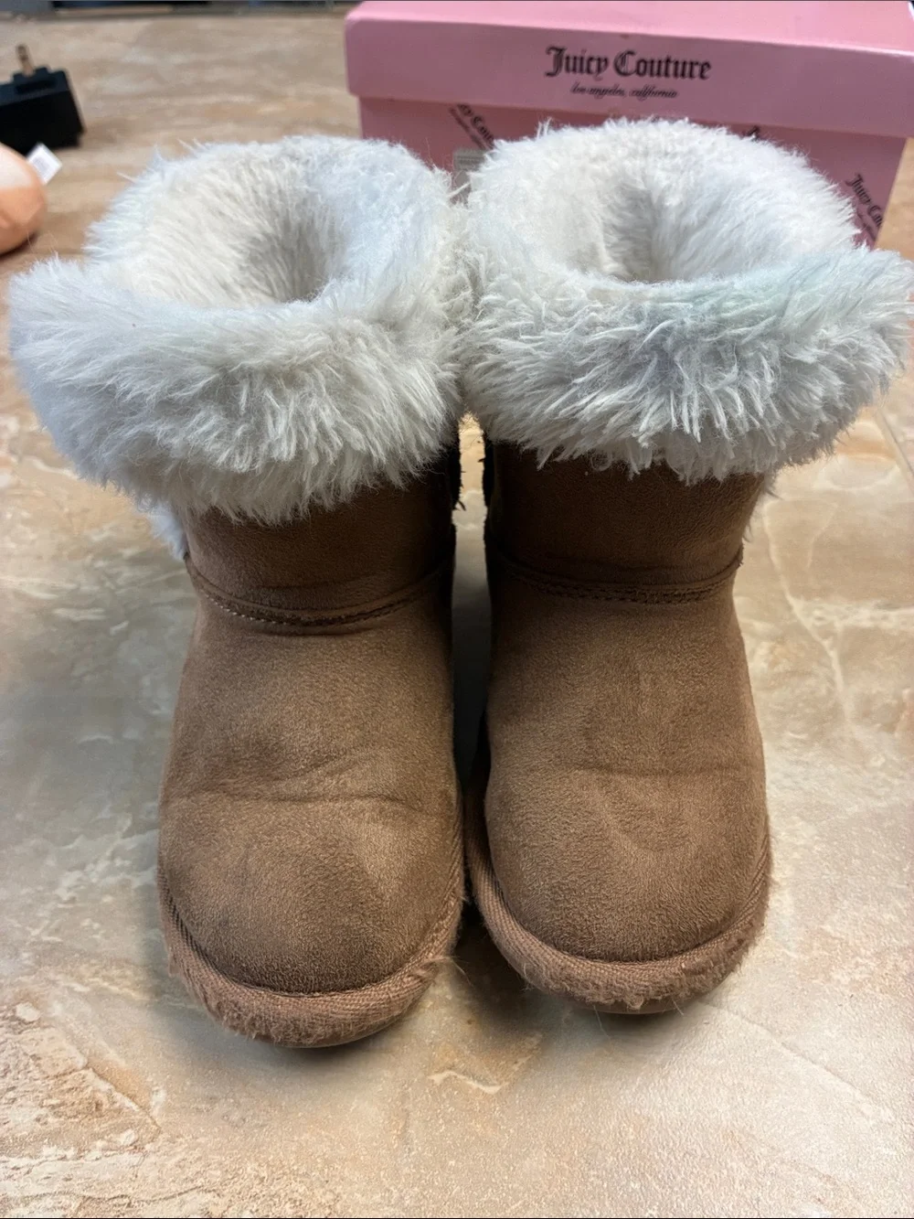 Toddler size 8 Juicy Couture King Girls Faux Fur Cold Weather Boots